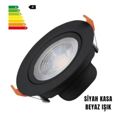  5 Watt Beyaz Işık Led Spot (Siyah Kasa ) 