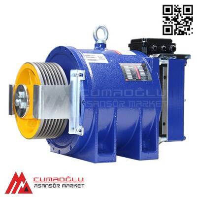 Akiş Asansör Volpi MRL2 4,9 kW 800 kg Dişlisiz Asansör Motoru