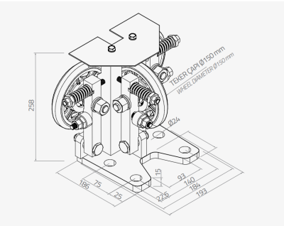 Aspar Makaralı Paten  9-10-16 mm Max 2.5 m/s - 2